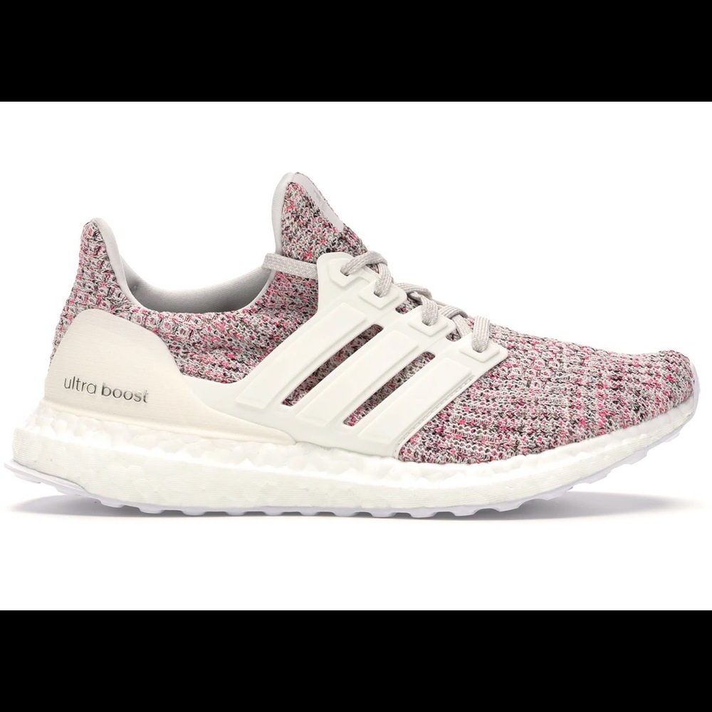 ADIDAS Ultraboost Chalk Pearl/Cloud White/Shock Pink- size 9